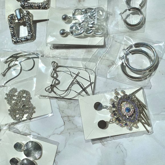 Lot - Mix Round Square Jewelry Earrings Ear Stud Ear Mix For Women's - Picture 3 of 8